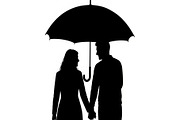 50 Couple Umbrella Silhouette Bundle, an Illustration by Designs_River (Thumbnail 38 of 51)