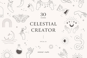Celestial Logo Creator Set