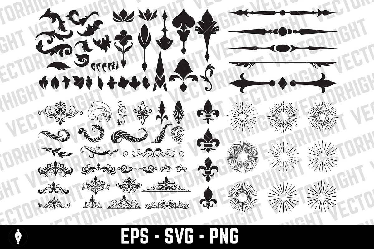 Flourishing decorative elements, an Object Graphic by Vectorhight