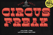 Slab Serif font Circus Freak, a Slab Serif Font by Itsmesimon (Thumbnail 2 of 12)