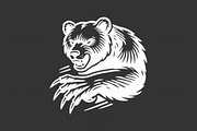 Angry Bear Vector Illustration, an Animal Illustration by LineByLine (Thumbnail 2 of 2)