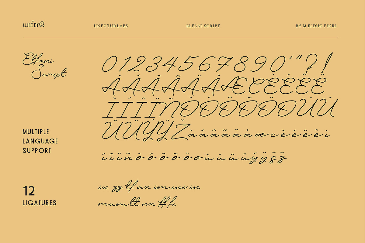 Myona Serif & Elfani Script + Extra, a Serif Font by Unfutur Labs (Photo 10 of 18)