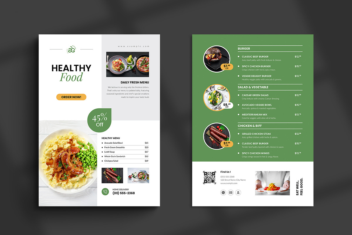 Food Menu Flyer Template preview 2