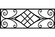 Decorative Iron Grill Scroll Panel, an Object Graphic by Creativeshirt (Thumbnail 10 of 18)