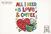 Valentine Love & Coffee Illustration, an Illustration by GlitterCraft (Thumbnail 2 of 41)