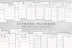 Printable Fitness Planner & Journal