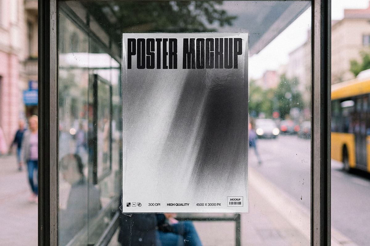 Glass Shelter Poster Mockup, an Advertising Mockup by Design Squad (Photo 3 of 4)