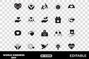 World Kindness Day Solid Icons Set, a Solid Icon by Unique Design Team (Thumbnail 1 of 3)