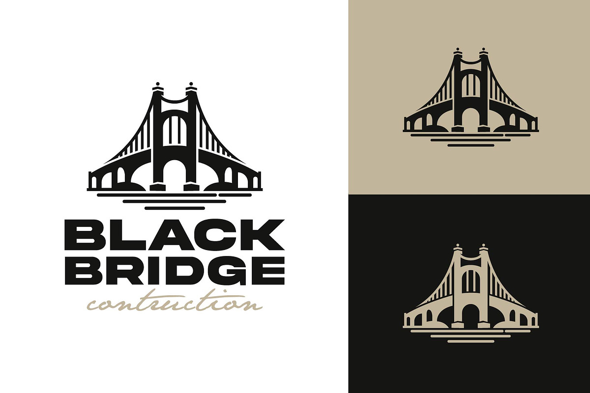Modern Bridge Building Contruction, a Branding & Logo Template by funpixel