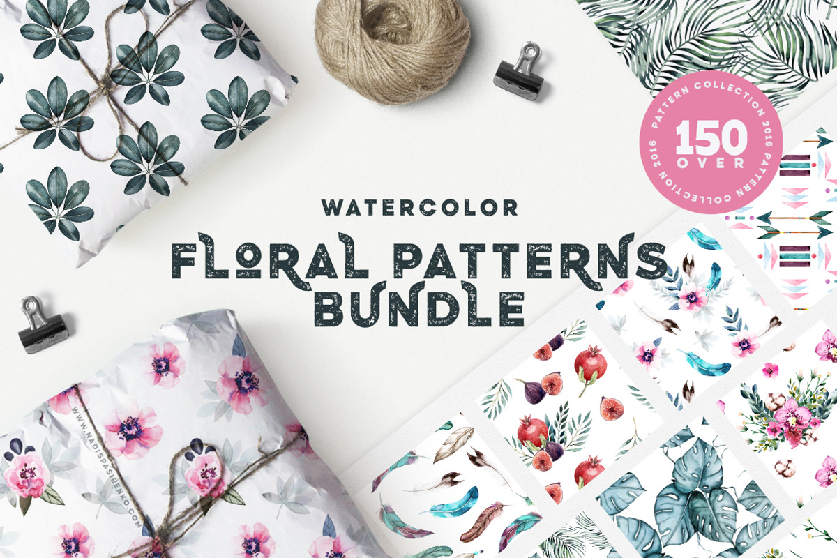 Floral Patterns Bundle 90% OFF, a Pattern Graphic by Spasibenko Art (Photo 1 of 21)