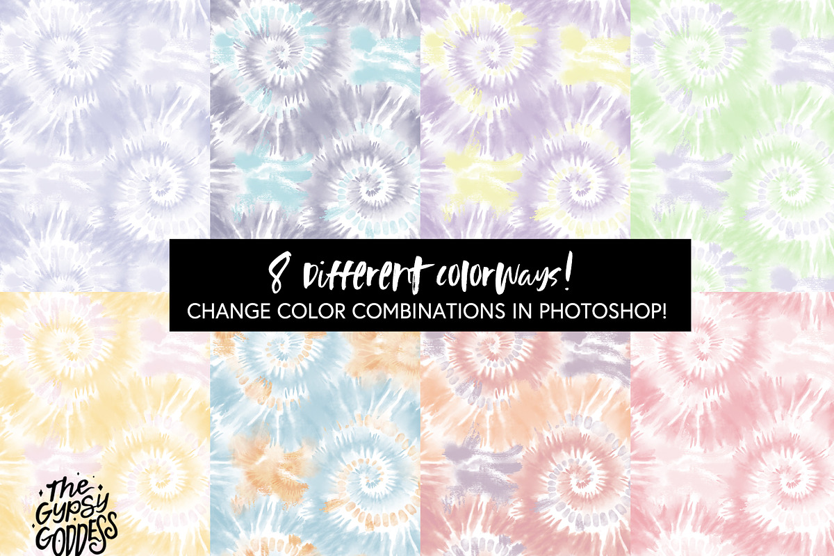 Sale: Pastel Tie-Dye Seamless Bundle, a Pattern Graphic by The Gypsy Goddess (Photo 35 of 48)