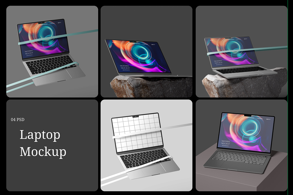 Laptop Mockup, a Mac Mockup by Akaimockup (Photo 1 of 5)