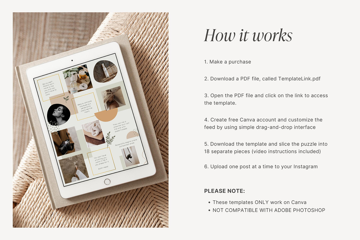 Canva Instagram Puzzle template, a Social Media Template by ...