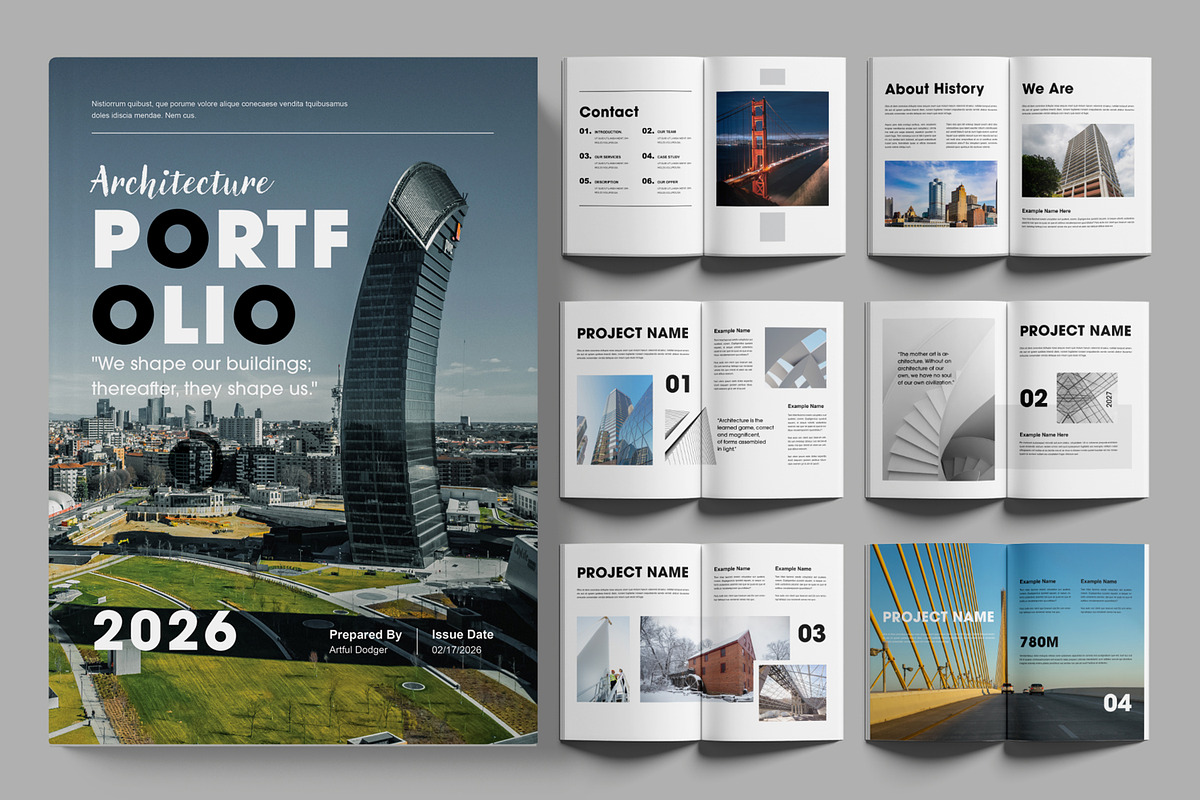 Architecture Portfolio Layout, a Brochure Template by ContestDesign (Photo 1 of 3)