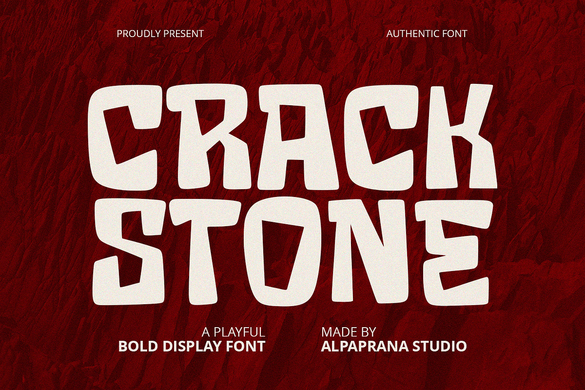 Crack Stone - Display Font, a Handwritten Font by Alpaprana (Photo 1 of 10)