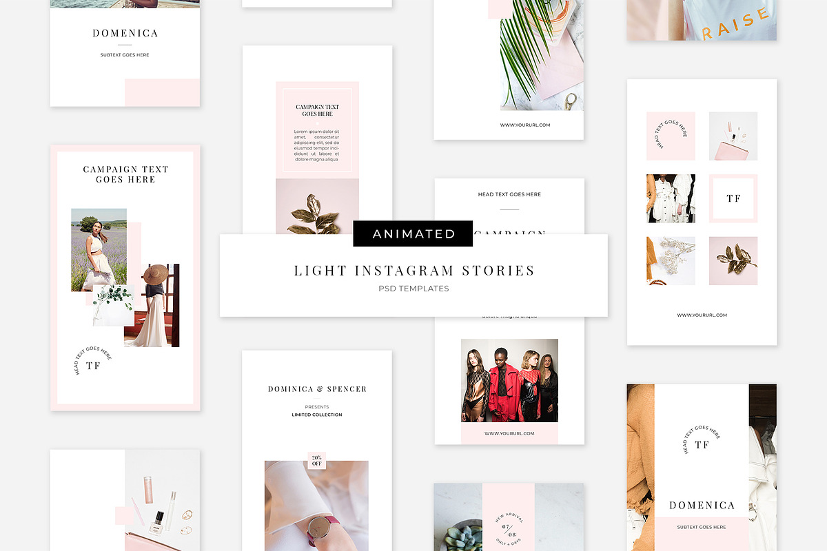 ANIMATED Light Instagram Stories, a Social Media Template by Swiss_cube (Photo 1 of 7)