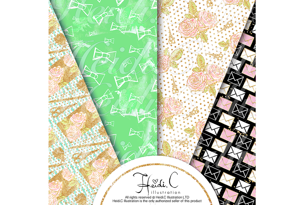 Office Supplies Paper Pack, a Pattern Graphic by HeidiCIllustration (Photo 5 of 5)