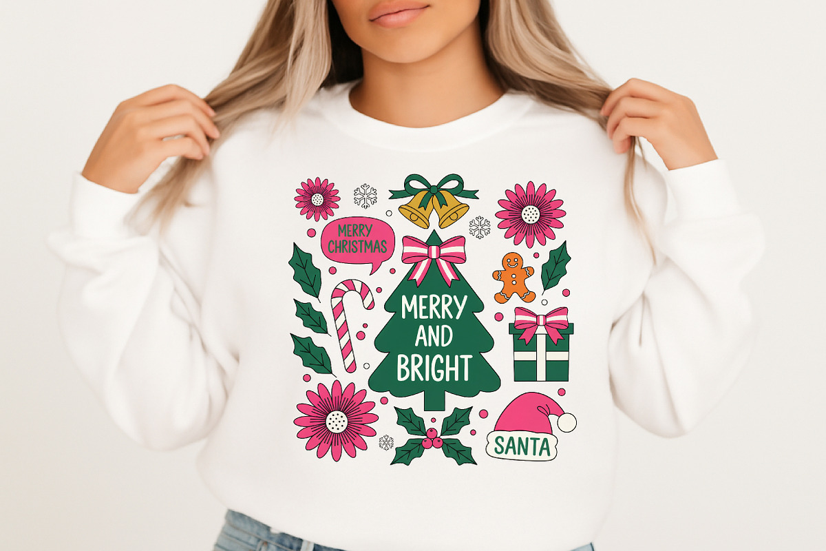 Merry and Bright Christmas Hand Draw, an Illustration by Libby Wishes (Photo 2 of 8)