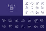 Media Icon Art Set, an Outline Icon by Prosymbols (Thumbnail 5 of 8)