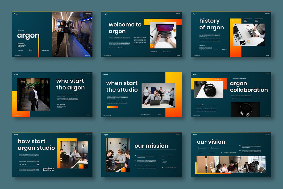 Argon - Business Google Slide, a Presentation Template by Dens Creative Studio (Photo 2 of 7)