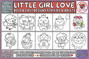 Little Girl Love Coloring Pages