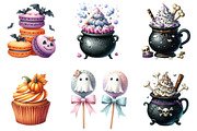 Watercolor Halloween Bakery PNG Bund, an Illustration by DreamArtGraphic (Thumbnail 3 of 5)
