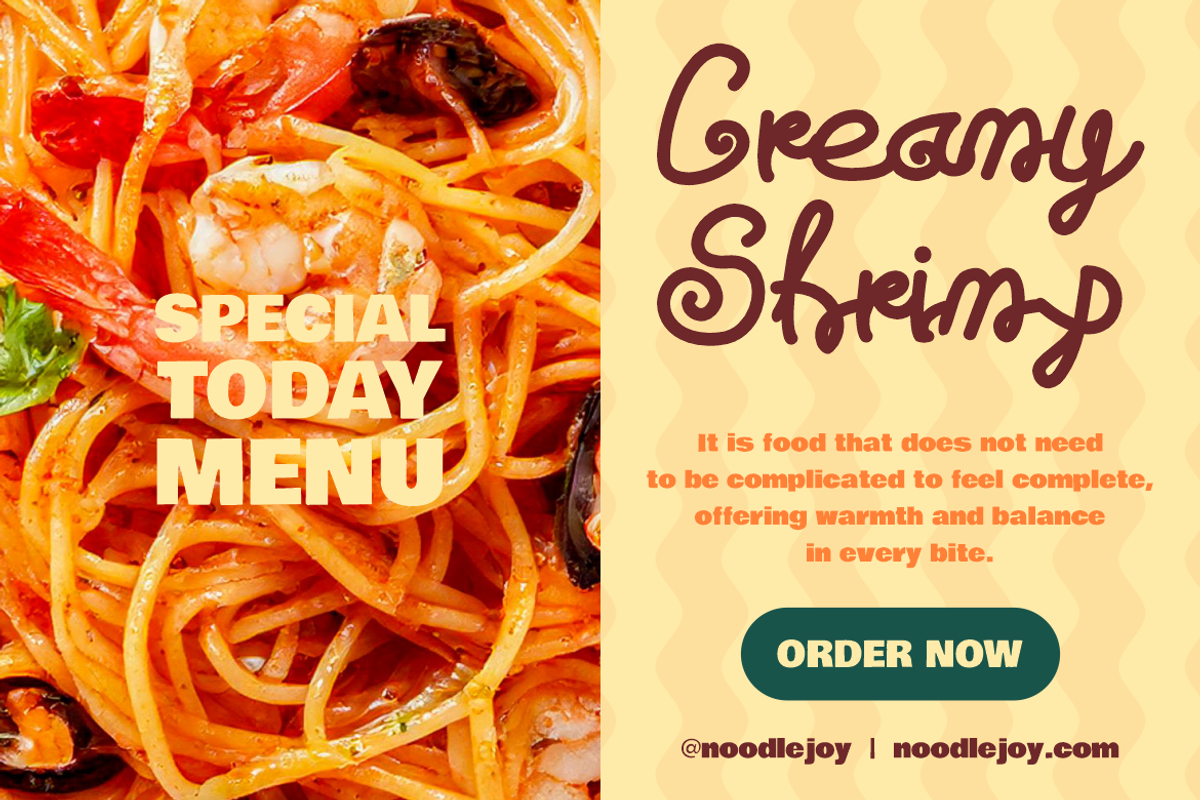 Twisted Noodle Display Noodle Font, a Script Font by PutraCetol Studio (Photo 4 of 5)