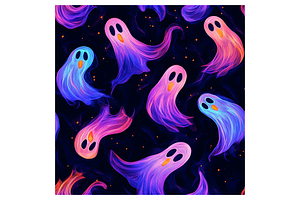 Neon Halloween Digital Paper