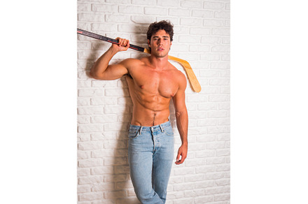 Handsome young man shirtless with, a Sports & Recreation Photo by ArtOfPhotos photo store