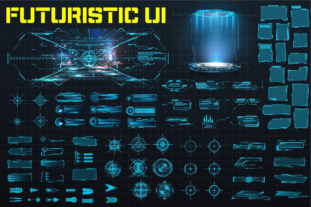 Sci-fi Futuristic element HUD Design, a Technology Illustration by ZinetroN (Photo 1 of 9)