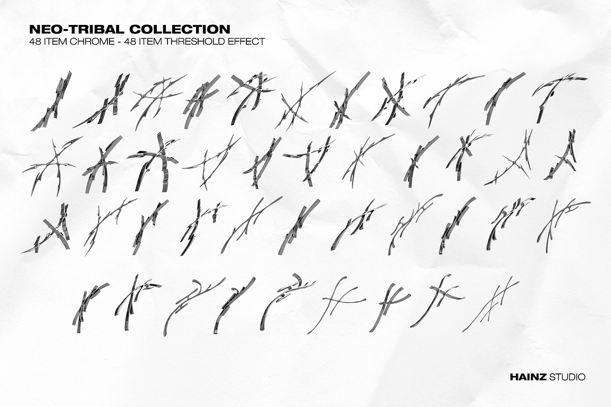 Chrome Neo-Tribal - 48 Item, an Object Graphic by Hainz Studio (Photo 3 of 10)