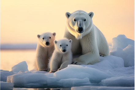 White Polar bears snow arctic, an Animal Photo by Ylivdesign