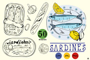Sardines, a Food Illustration by Olillia (Thumbnail 5 of 6)