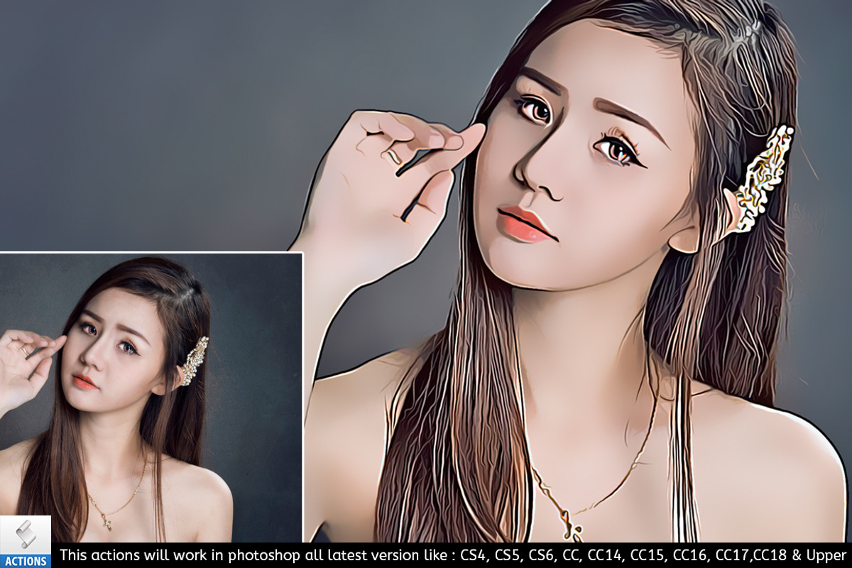 Unlimited HDR Oil Paint Action CC18+ preview 2