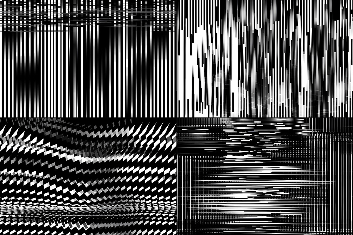 20 Seamless Broken B/W TV Patterns, a Pattern Graphic by Nordic Design (Photo 9 of 9)
