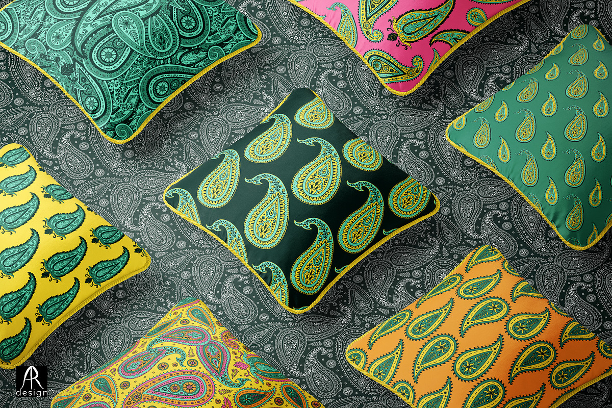 Vibrant Paisley Dreams Patterns, a Pattern Graphic by Rose Design (Photo 2 of 9)