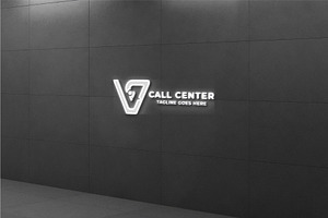 V Letter Call Center Logo Template, a Social Media Template by arslantanoli