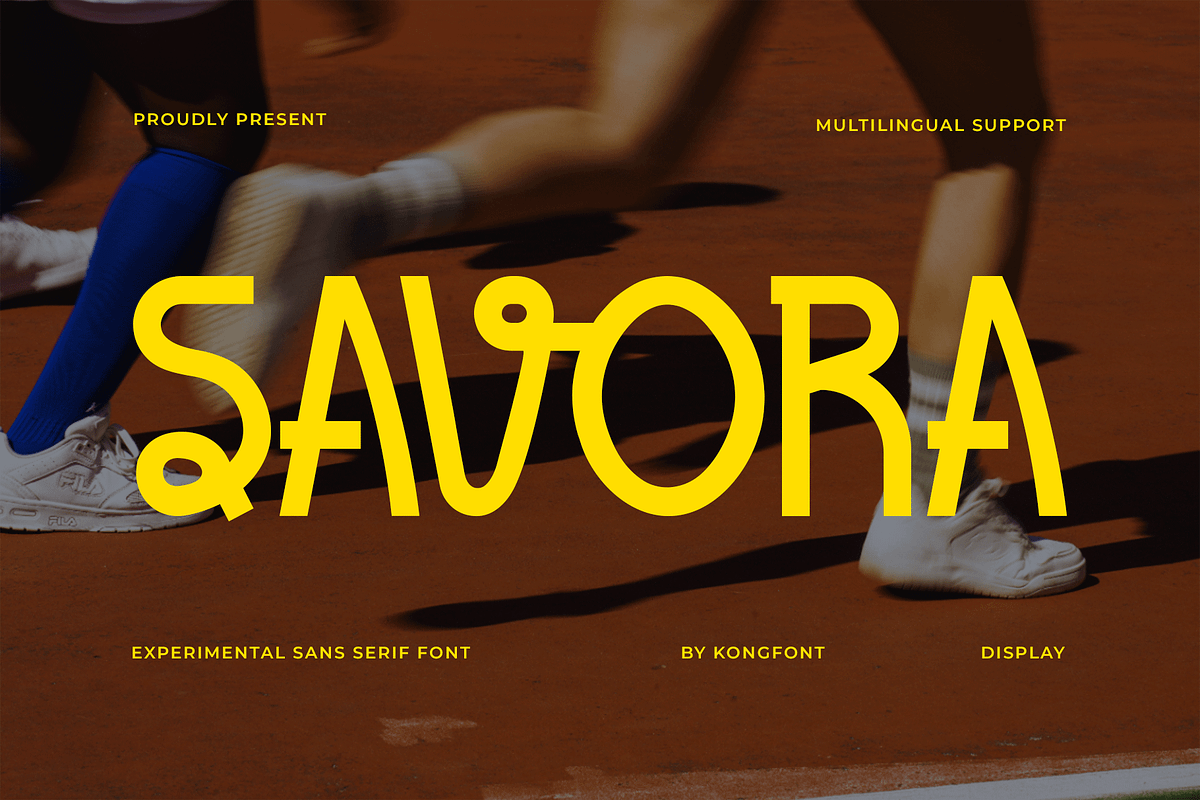 Savora - Experimental SansSerif Font, a Sans Serif Font by overlaytemplates (Photo 1 of 5)