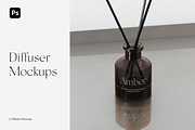 Diffuser Glass Bottle Mockups PSD, a Packaging Mockup by Feel This (Thumbnail 1 of 4)