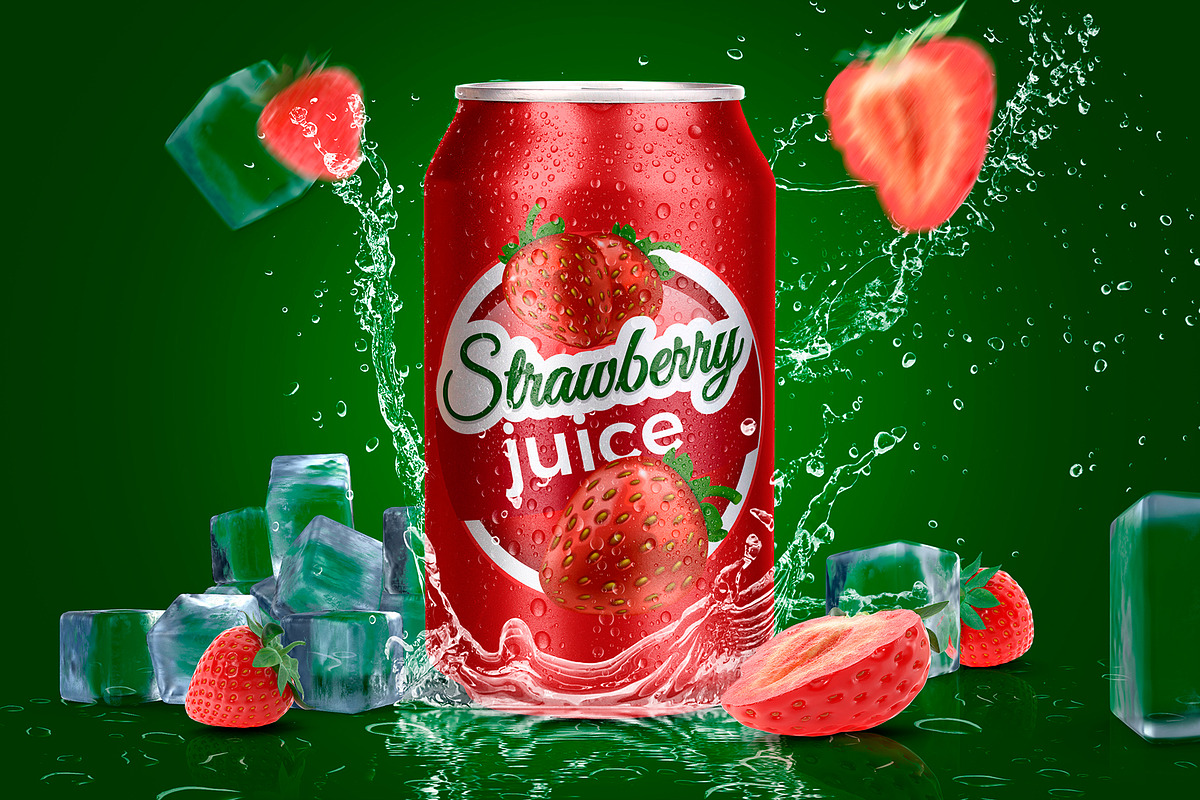 Tin Can Water Droplets Mockup, a Packaging Mockup by rogeriomarcos (Photo 4 of 8)