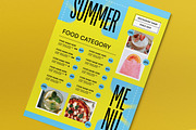 Blue Flat Design Summer Food Menu, a Flyer Template by graphicook (Thumbnail 3 of 4)