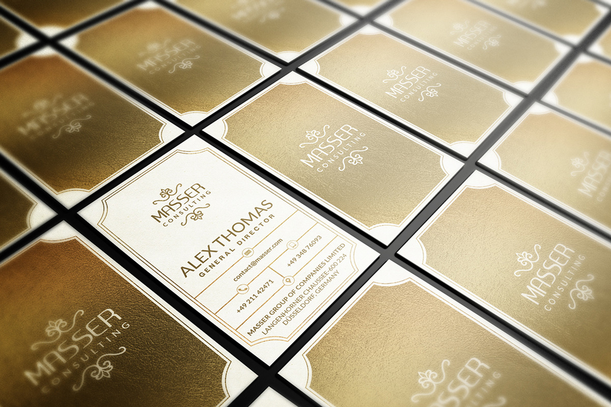 Gold And White Business Card, a Business Card Template by Marvel (Photo 5 of 6)