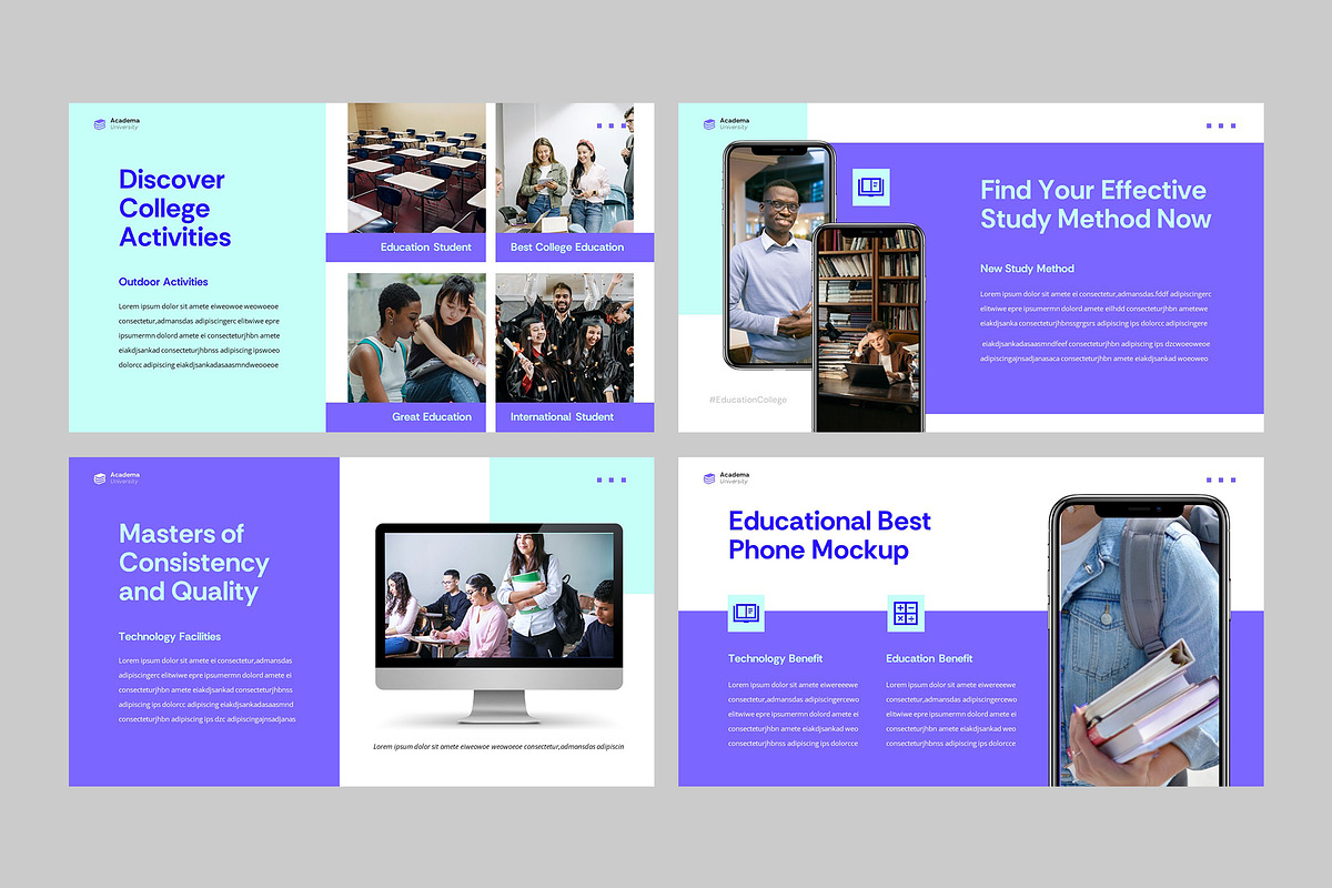 ACADEMA - College & Education Slides, a Presentation Template by rgbryand