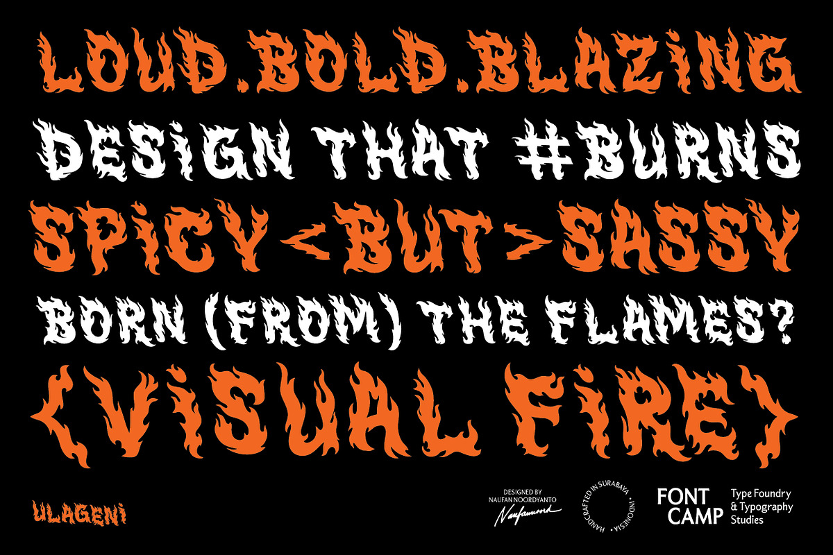 Ulageni Font (Serpent of Fire), a Symbol Font by Fontcamp Type Foundry (Photo 7 of 9)