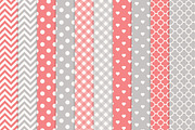 Coral & Grey Owl Vectors & Papers, an Animal Illustration by Amanda Ilkov (Thumbnail 3 of 3)