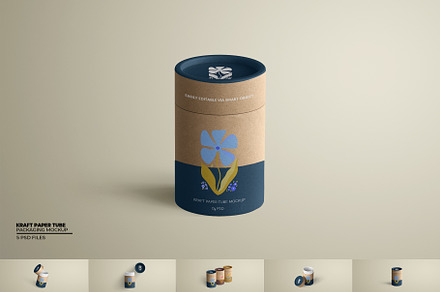 Kraft Paper Tube Packaging Mockup, a Packaging Mockup by Sheikhadesign
