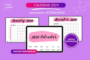 Calendar 2024 Digital Pink