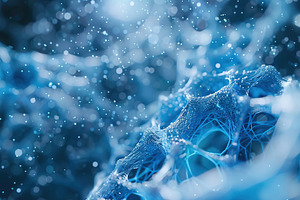 Abstract Blue Molecular Network, a Health & Medical Photo by Ales Munt