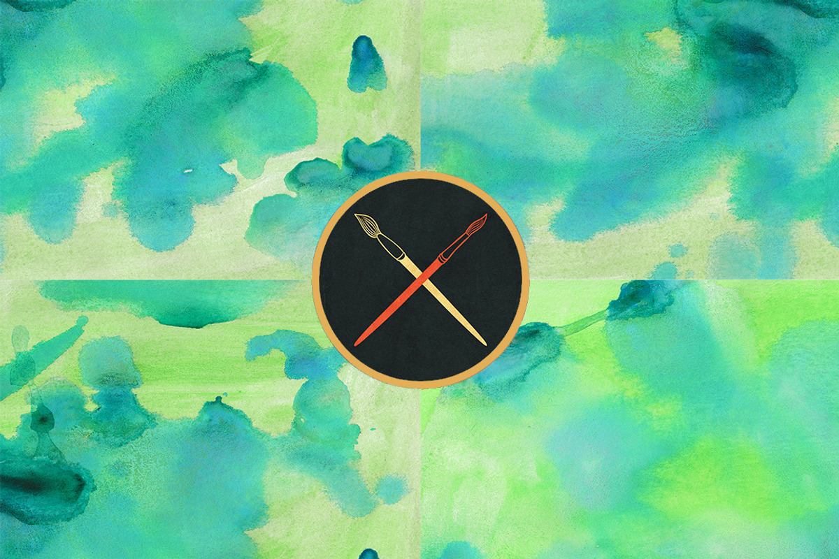 True Watercolor. Emerald.