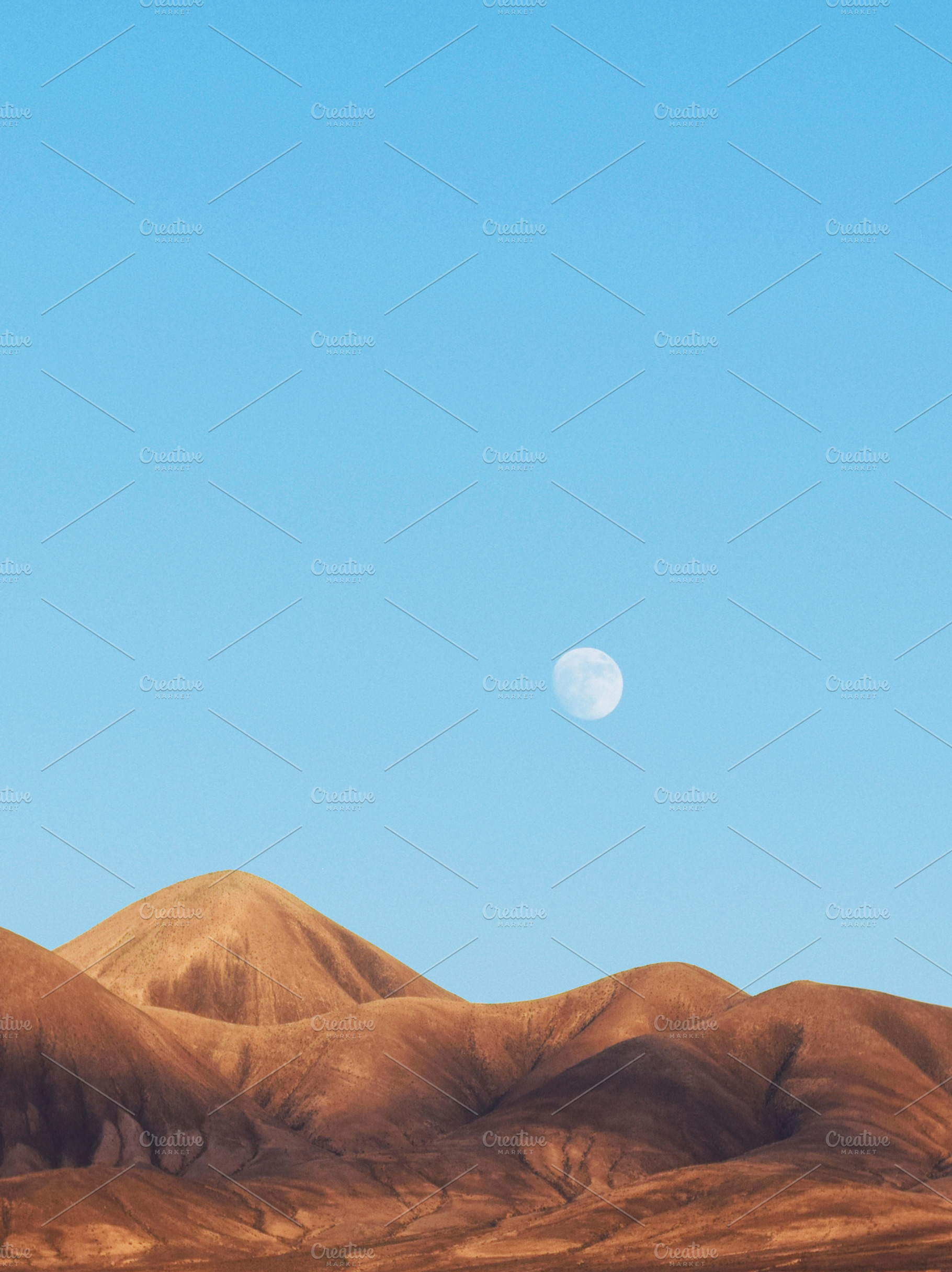 the Moon over the hills, a Photo by beguima